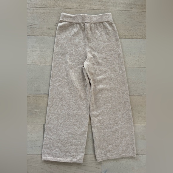 Jenni Kayne Marina Cashmere Blend Culotte Wide Leg Pants in Oatmeal Tan XS - Picture 7 of 11